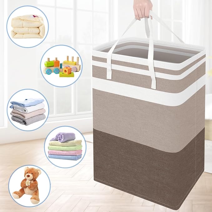 BlissTotes 3-Pack Laundry Basket, Freestanding&Waterproof Laundry Hamper - Image 7