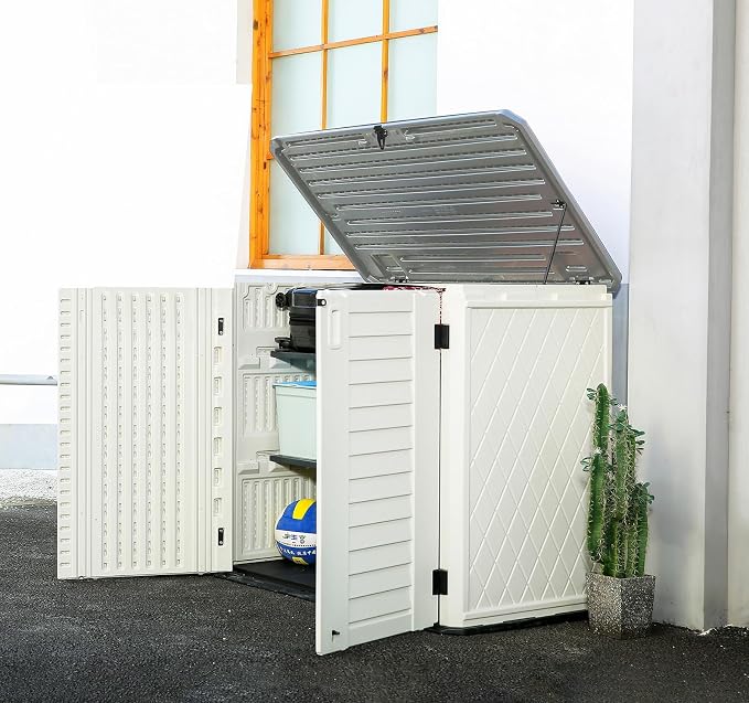 HOMSPARK Storage Shed Weather Resistance, 26 Cu.ft Capacity Horizontal Storage - Image 9