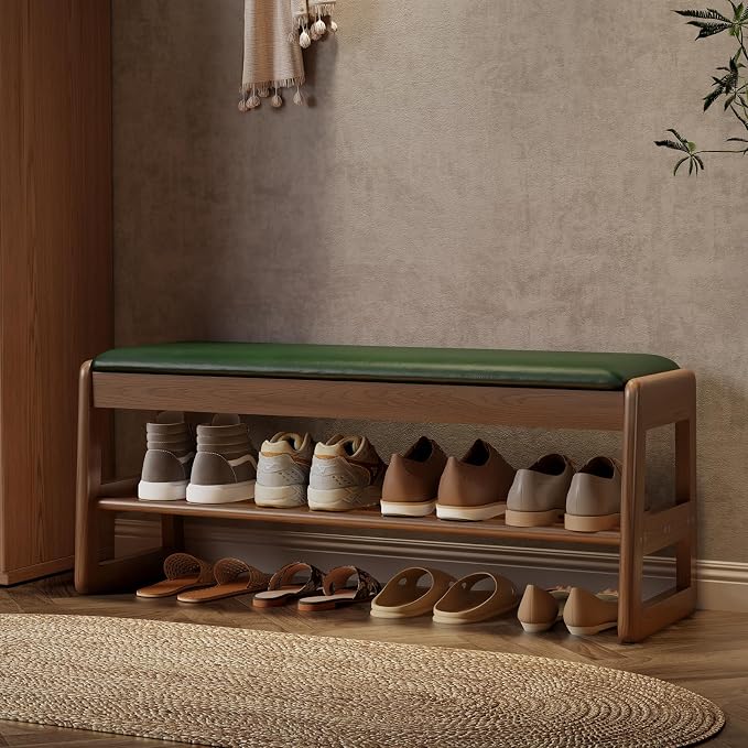 AQIMUELE Shoe Rack Bench, 2 Tiers Shoe Bench - Image 7