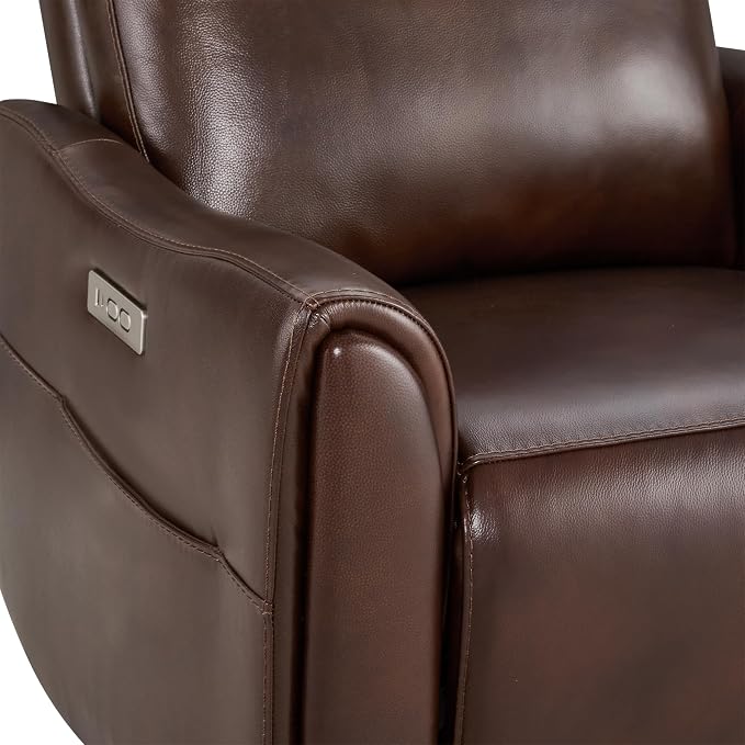 Watson & Whitely Genuine Leather Power Recliner Chairs - Image 9