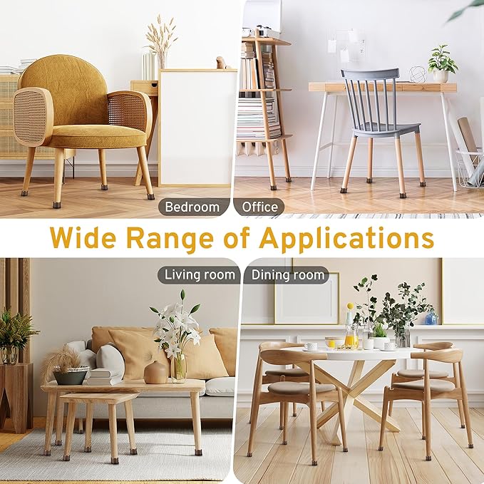 24PCS Extra Small Chair Leg Floor Protectors, Furniture Sliders, Chair Leg - Image 7