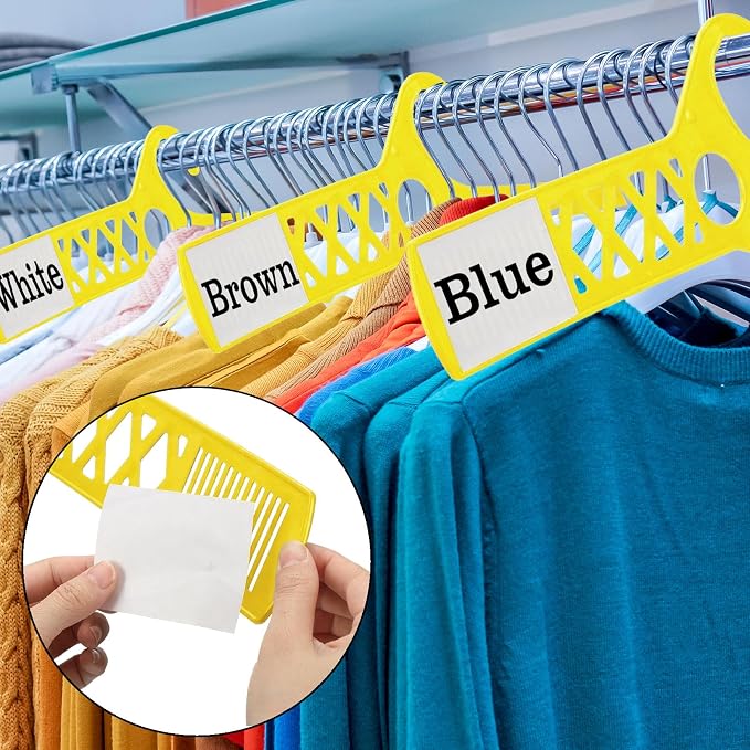 25 Pcs Large Closet Dividers and 50 Pcs White Blank Cards 18 Inch Clothing Rack - Image 6