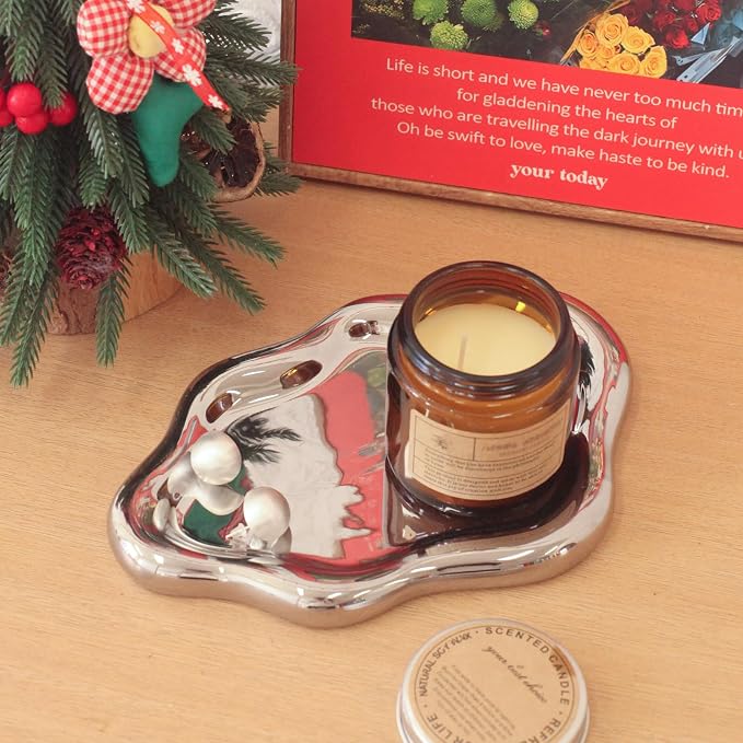 Ceramic Jewelry Tray Trinket Dish, Decorative Cloud Vanity Key Tray - Image 7