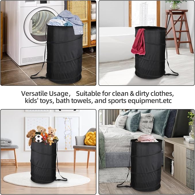 BATTOO Extra Large 107L Strong Laundry Hamper 17.5" x 27" Collapsible Laundry - Image 7