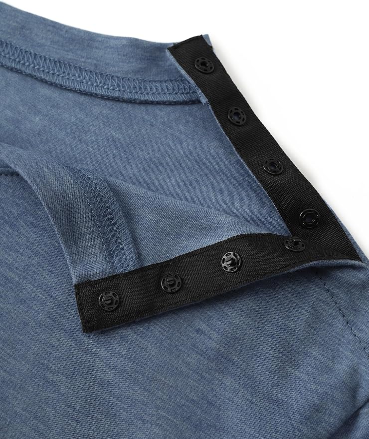 Men's Post Shoulder Surgery Recovery Shirts Tear Away Short Sleeve Full Open - Image 5