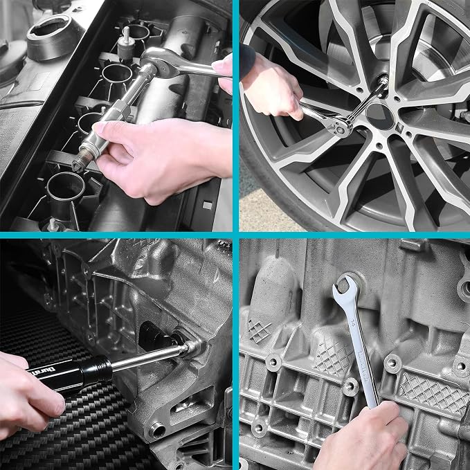 DURATECH 497-Piece Mechanics Tool Set, Include SAE/Metric Sockets, 90-Tooth - Image 7