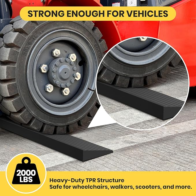 0.8"H Rubber Threshold Ramps for Doorways, Door Threshold Ramp, Access Ramps - Image 7
