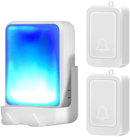 Loud Flash Doorbell with 7 Colors of Bright Light and 4 Volumes