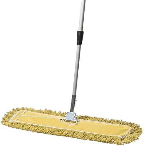 24 Inch Yellow Commercial Dust Mop & Floor Sweeper with Extendable