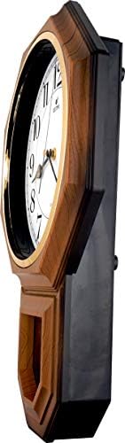 JUSTIME Pendulum Wall Clock with Westminster Chime, 17.5" Large