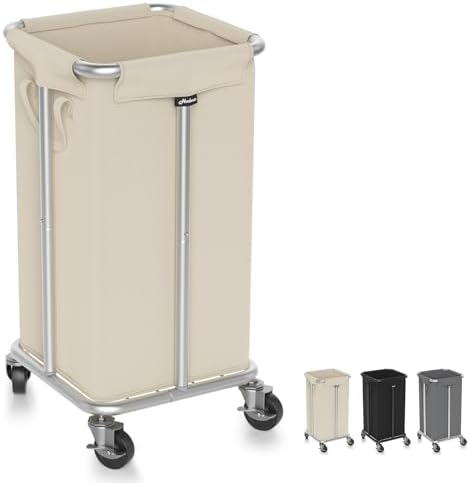 Hodonas Laundry Basket with Wheels, 115L Rolling Laundry Hamper Large