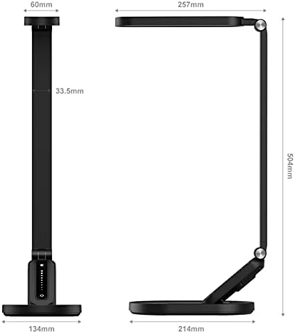 JKSWT LED Desk Lamp, Eye-Caring Table Lamps Natural Light Protects