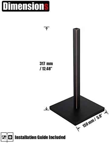 JQK Paper Towel Holder Stand Oil Rubbed Bronze, 304 Stainless Steel Kitchen Free Standing Countertop Paper Towel Dispenser Fits Standard and Jumbo Size, PTH240-ORB