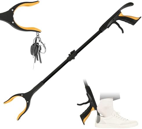 32 inch GrabRunner Folding Reacher Grabber Tool with Shoehorn,360°