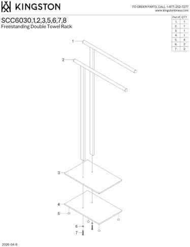 Kingston Brass SCC6035 Edenscape Freestanding Towel-Rack, Oil Rubbed Bronze