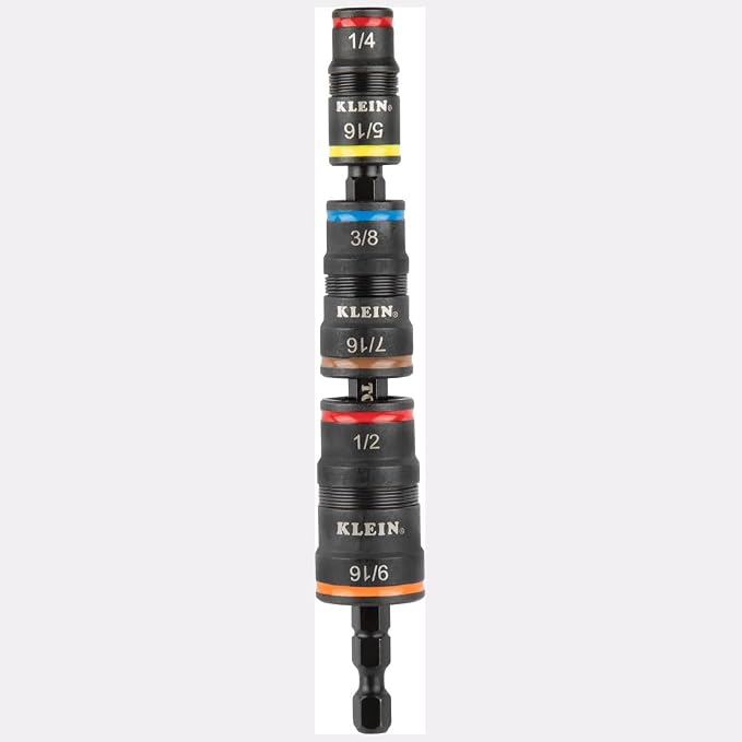 Klein Tools 32910RCHT Impact Driver, 7-in-1 SAE Impact Socket Set - Image 4