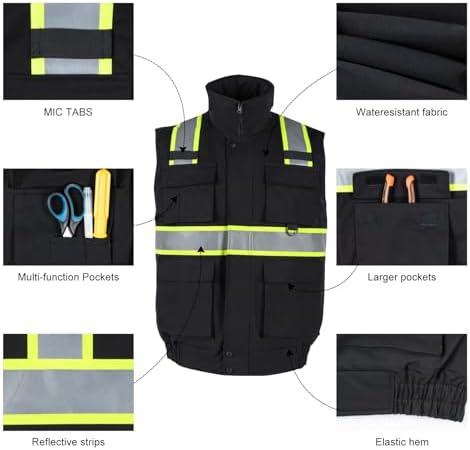 VENDACE Safety Vest High Visibility Reflective Fleece Winter Vest for