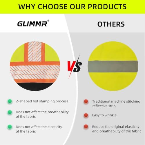 GLIMMR High Visibility Safety Hoodie Reflective ANSI Class 3