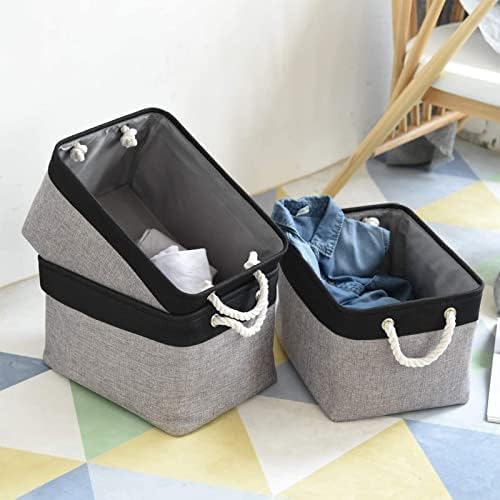 Organization and Storage Bins for Shelves - 16x12x8 inch Large 3 Pack