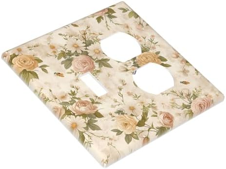 Wallplates Boho Vintage Roses Pink Red Yellow Bouquet Floral 1 Toggle