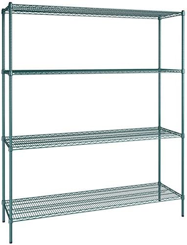 21" x 72" NSF Green Epoxy 4-Shelf Kit by Zedfire