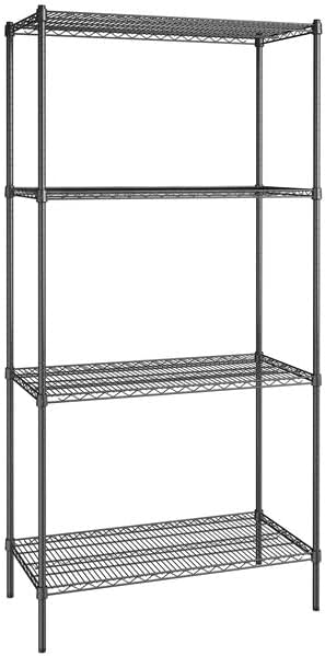 21" x 42" NSF Black Epoxy 4-Shelf Kit by Zedfire