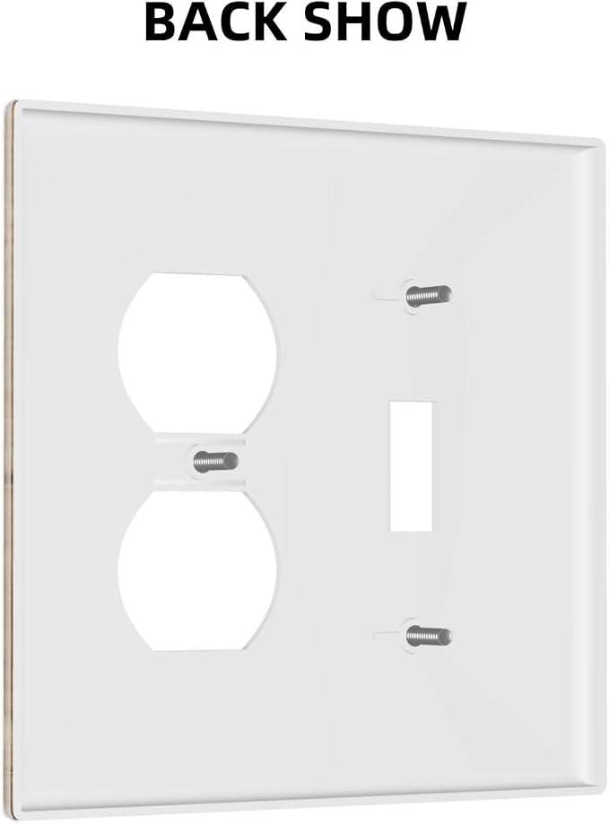 Rustic Brown Wood Splicing Vintage Dark Oak Print Wallplates 1 Toggle 1 Duplex - Image 4