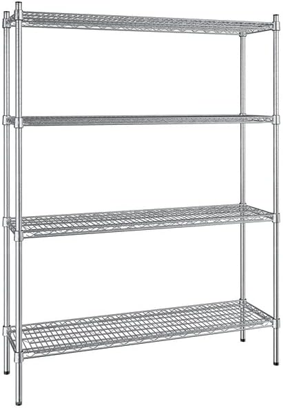 14" x 48" NSF Stainless Steel 4-Shelf Kit by Zedfire