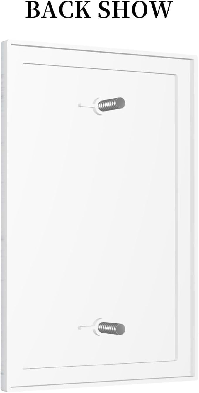 Light Switch Cover Plate Vintage Grey White Wood Grain 1 Gang No Device Blank - Image 4
