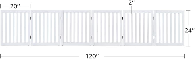 unipaws 120" Extra Wide Pet Gate, Free Standing Dog Gate - Image 7