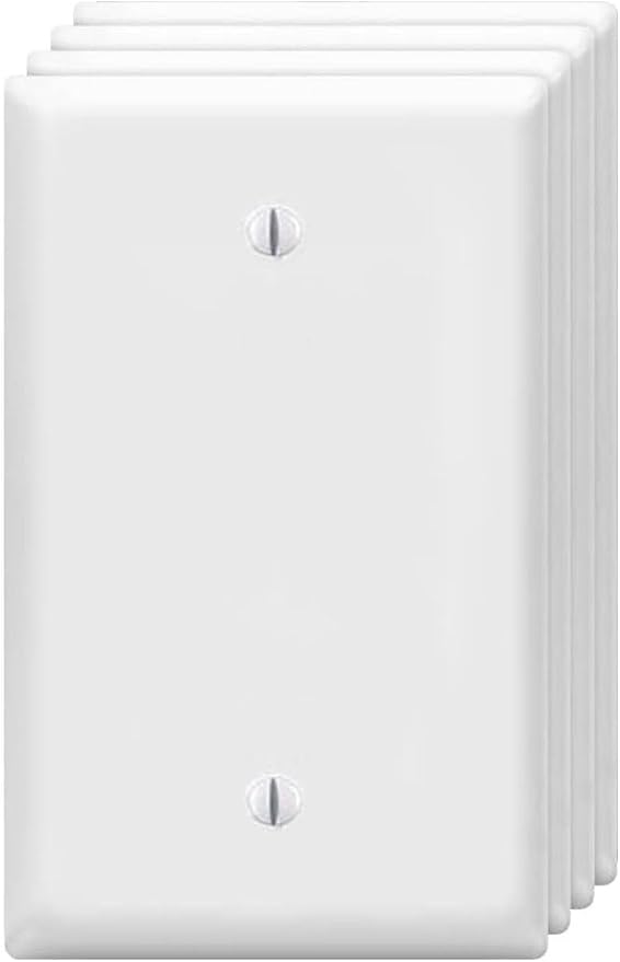 Blank Wall Plates 1-Gang blank Switch Outlet Electrical Cover Plate Unbreakable by Unknown