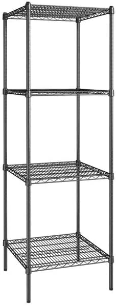 24" x 24" NSF Black Epoxy 4-Shelf Kit by Zedfire