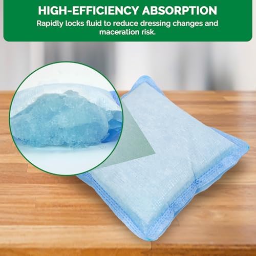 Super Absorbent Wound Dressing 4"x 4" 10 Individual Pack Fast Healing