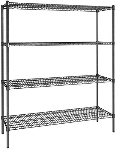 18" x 54" NSF Black Epoxy 4-Shelf Kit by Zedfire