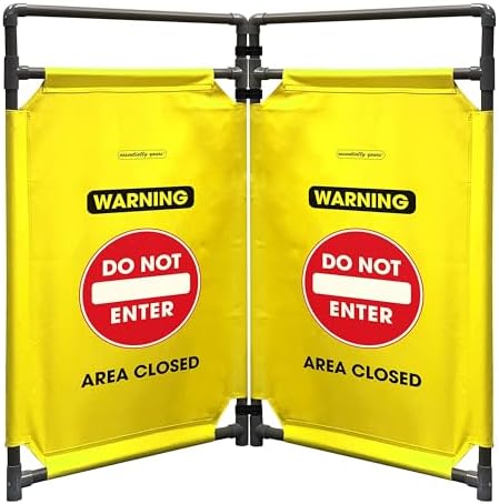 "Do Not Enter Foldable Safety Barricade | High Visibility Yellow