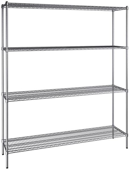18" x 72" NSF Chrome 4-Shelf Kit by Zedfire