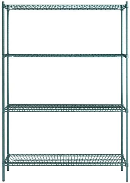 14" x 60" NSF Green Epoxy 4-Shelf Kit - Image 2