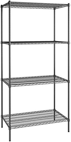 24" x 42" NSF Black Epoxy 4-Shelf Kit by Zedfire