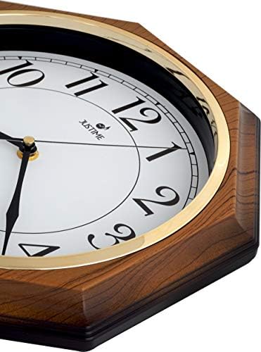JUSTIME Pendulum Wall Clock with Westminster Chime, 17.5" Large