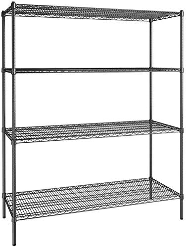 24" x 60" NSF Black Epoxy 4-Shelf Kit by Zedfire