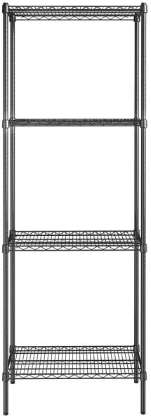 18" x 30" NSF Black Epoxy 4-Shelf Kit - Image 2