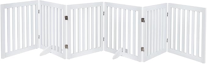 unipaws 120" Extra Wide Pet Gate, Free Standing Dog Gate by unipaws