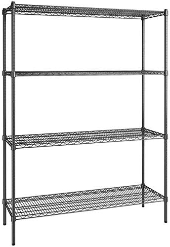 18" x 60" NSF Black Epoxy 4-Shelf Kit by Zedfire