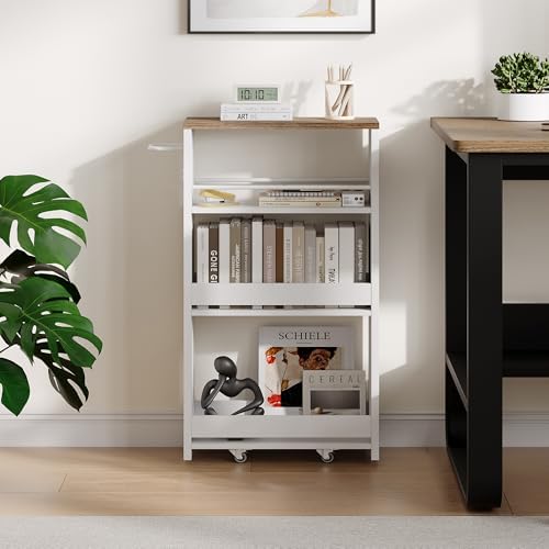 ChooChoo 4-Tier Slim Storage Cart, 7.87 inches Wide Narrow Storage