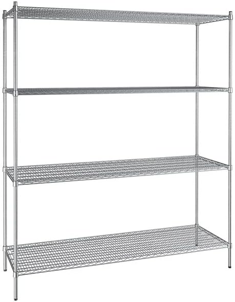 24" x 72" NSF Stainless Steel 4-Shelf Kit by Zedfire