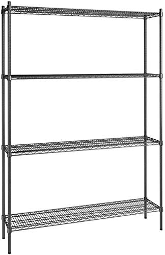 14" x 60" NSF Black Epoxy 4-Shelf Kit by Zedfire