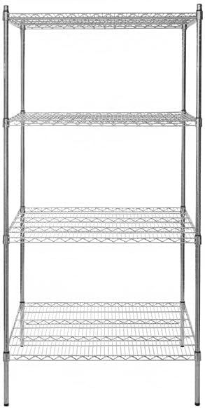 30" x 36" NSF Chrome 4-Shelf Kit by Zedfire