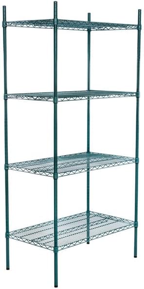 21" x 36" NSF Green Epoxy 4-Shelf Kit by Zedfire