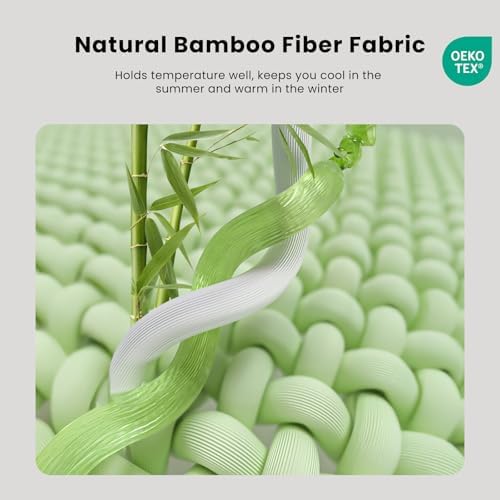 HOMRELEXA Bamboo Mattress Topper Twin XL Size 3 Inch, Cooling Gel &