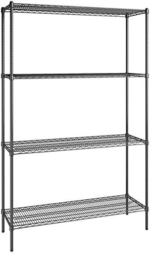 18" x 54" NSF Black Epoxy 4-Shelf Kit by Zedfire